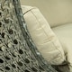 preview thumbnail 30 of 128, LeisureMod Modern 2-Person Egg Hanging Swing Chair with Beige Wicker, Oxford Fabric Cover, Patio Hammock Lounger and Cushions