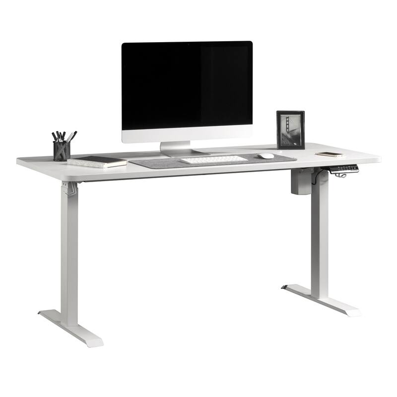 Engineered Wood Contemporary Sit/Stand Desk with Four Preset Heights