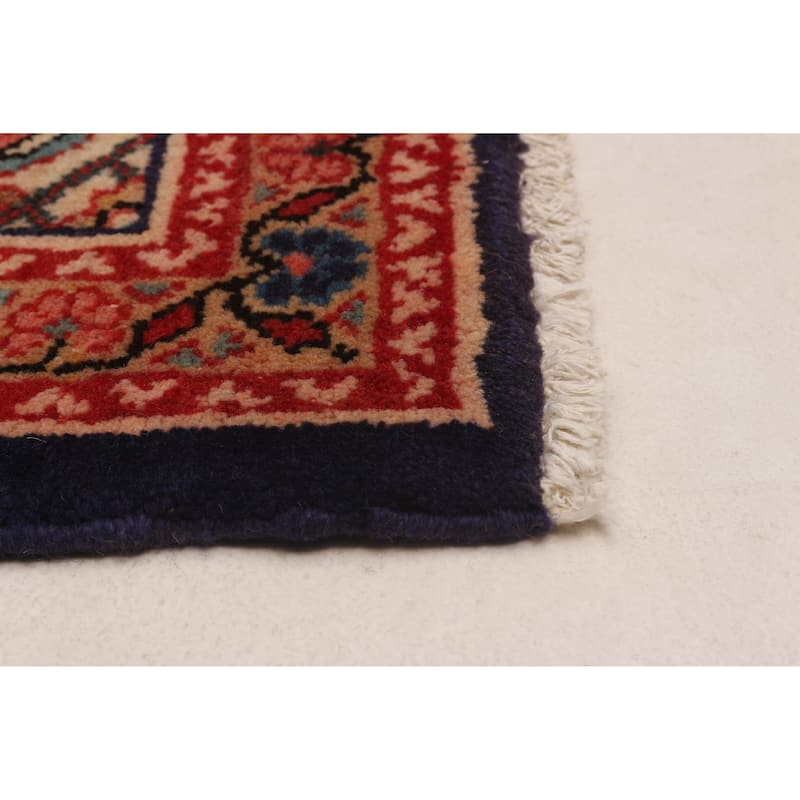 ECARPETGALLERY Hand-knotted Andelz Navy Wool Rug - 3'10 x 10'2