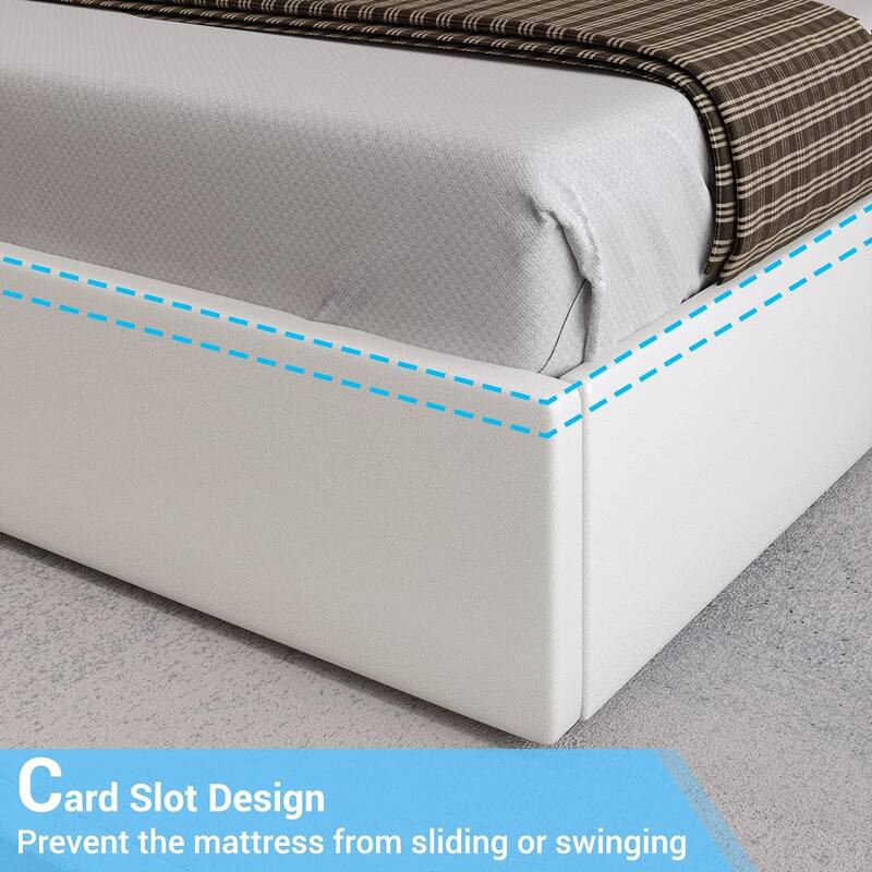 Bed Frame with 4 Storage Drawers1 USB /Type-C Charging Station