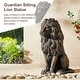 preview thumbnail 17 of 55, Glitzhome MGO Majestic Sitting Guardian Lion Statues Porch Sculpture Outdoor Indoor Set of 2