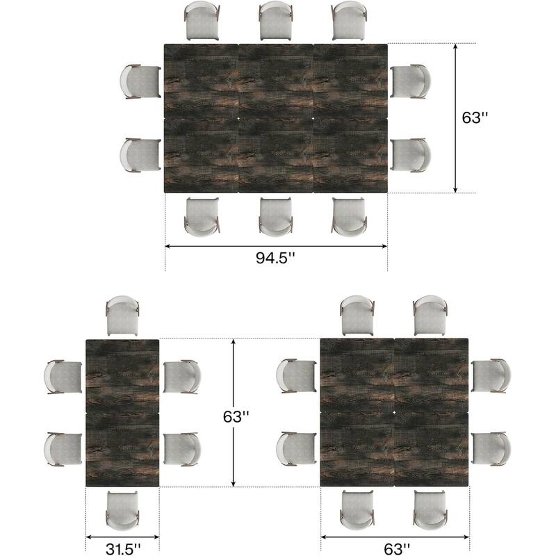 Industrial Dining Table for 4, 31.5” Square Dinner Table for Kitchen