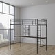 preview thumbnail 2 of 4, Twin loft bed Black bunk bed MDF+Steel bed store