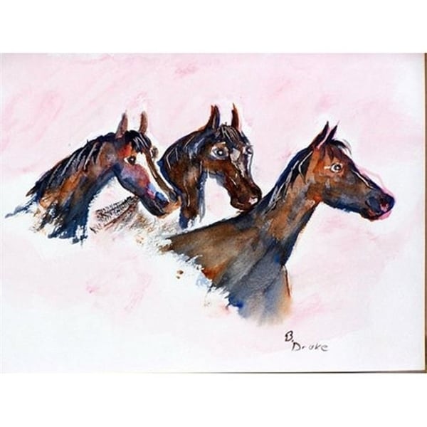 Betsy Drake DM419 Three Horses Doormat 18 x 26