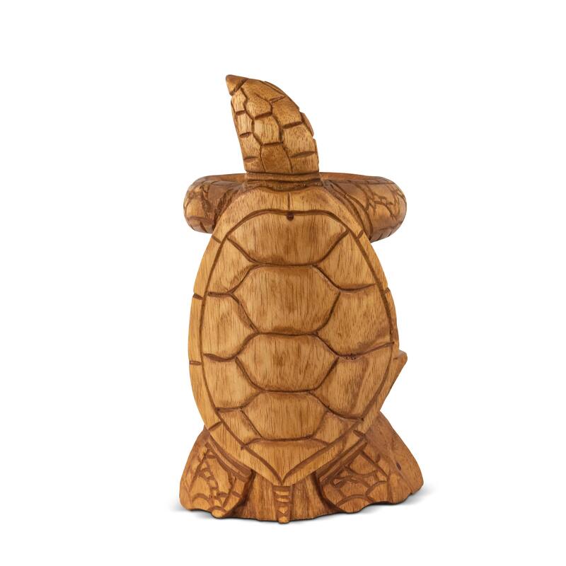 Wooden Hand Carved Turtle Wine Bottle Holder Rack Handmade Tabletop Wood Home Decor Accent Decoration Gift Bar Art Handcraft