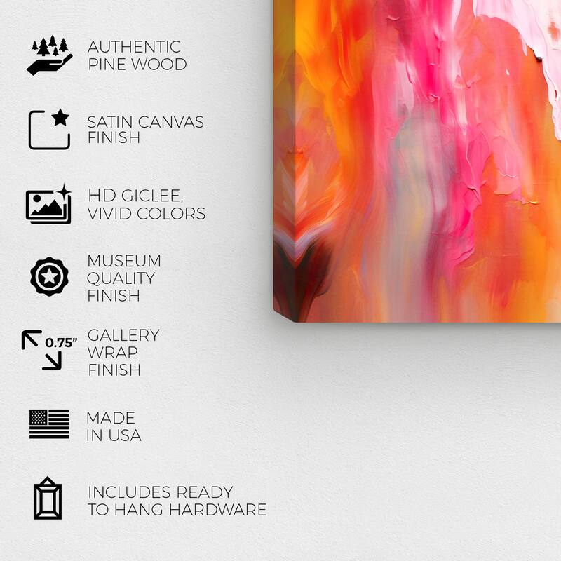 Wynwood Studio Canvas Abstract Retro Radio BG Red and Modern & Contemporary Wall Art Canvas Print