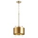preview thumbnail 5 of 5, Quorum International 11" Wide Pendant with Metal and Glass Shade