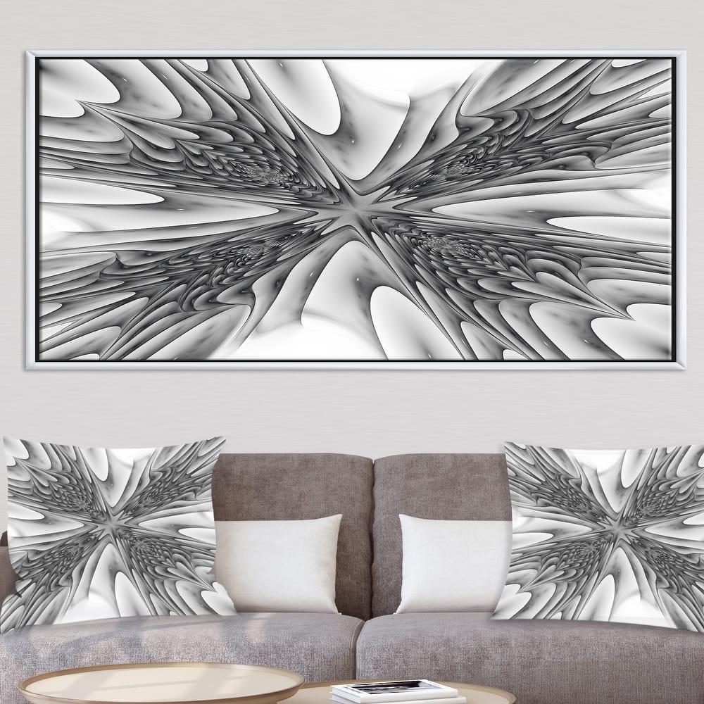 Designart "Fractal 3D Magical Depth" Abstract Framed Canvas Art Print