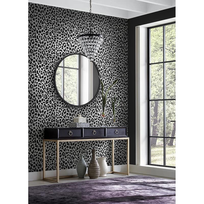 RuLeopard Black Peel and Stick Wallpaper