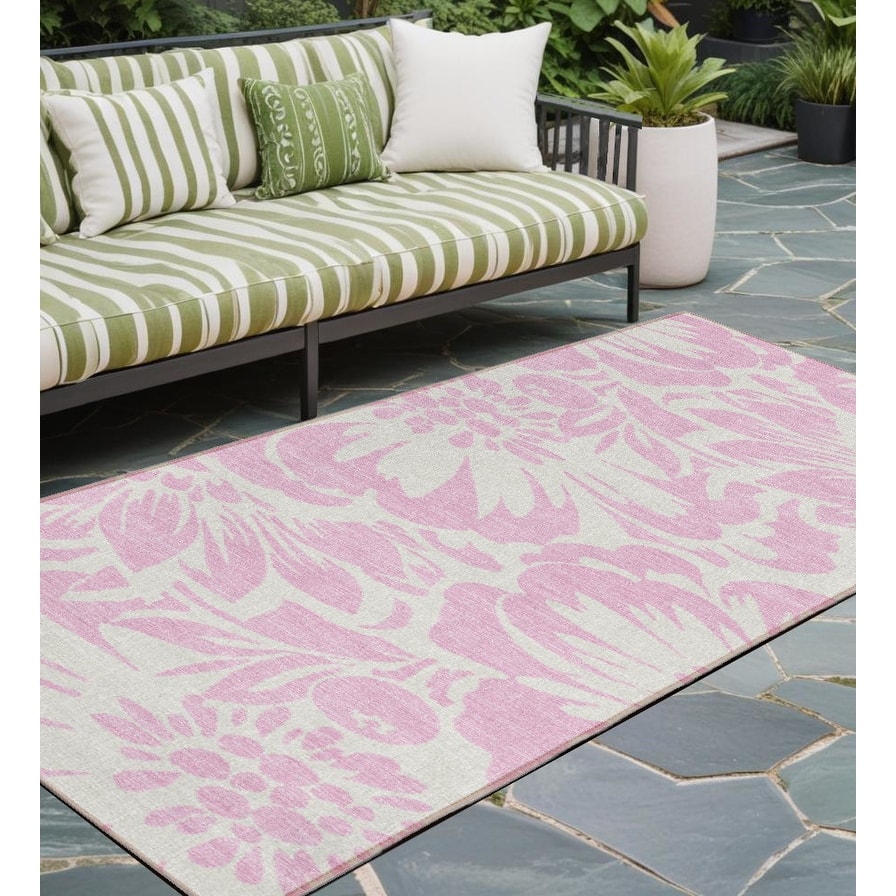 Vamo Botanic Elegance Weather Resistant Classic Meets Modern Outdoor Rug