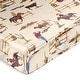preview thumbnail 1 of 4, Sweet Jojo Designs Tan Brown Western Cowboy Boy Satin Fitted Crib Sheet Wild West Southern Charm Country South Horse Cow Animal