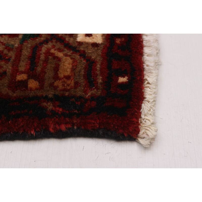 ECARPETGALLERY Hand-knotted Andelz Cream, Red Wool Rug - 2'8 x 10'6