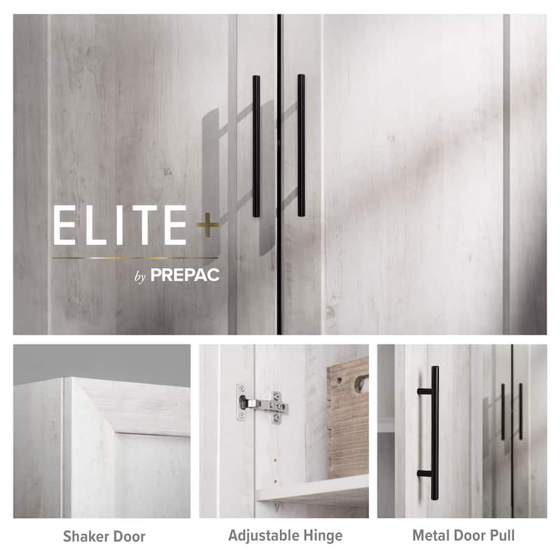 Prepac Elite Accent Cabinet with Panel Doors 16.75" D x 32" W x 65" H - 32 in W x 65 in H x 16.75 in D