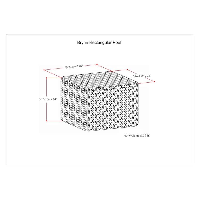 WYNDENHALL Dougan Boho Square Pouf
