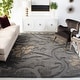preview thumbnail 18 of 34, SAFAVIEH Florida Shag Nanny Floral Scroll 1.2-inch Thick Rug 6' x 9' - Grey/Beige - Rectangle