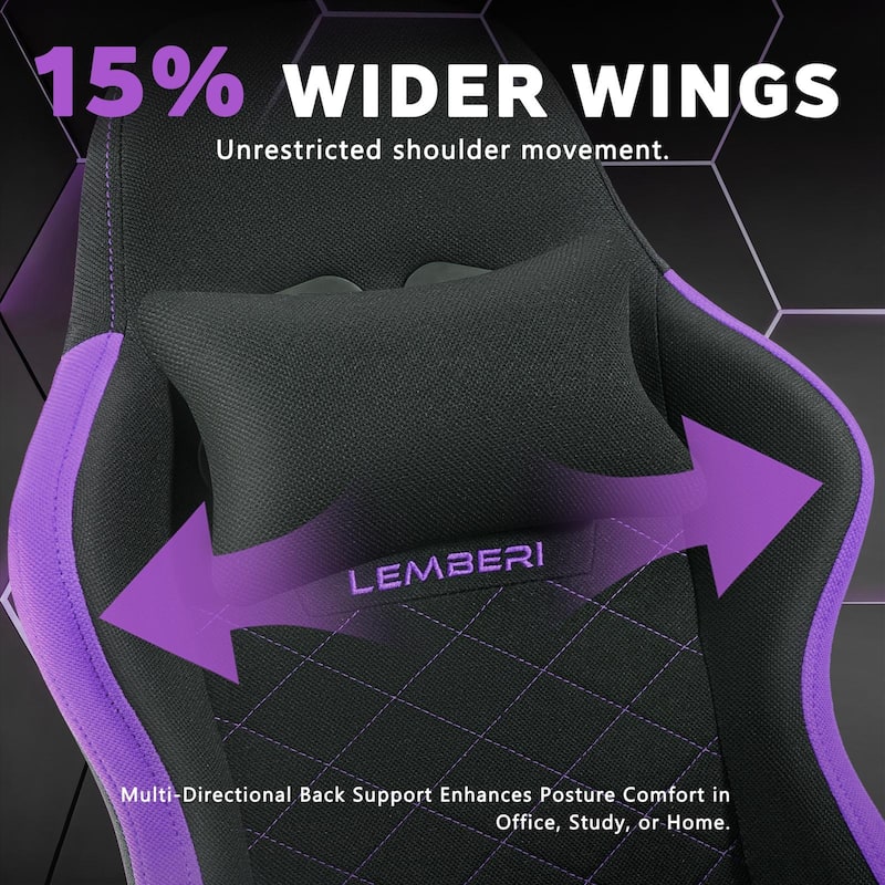 Bossin Gaming Chairs with Footrest, Big and Tall Chair 350lb Capacity, Racing Style Computer Chair with Ergonomic Lumbar Support