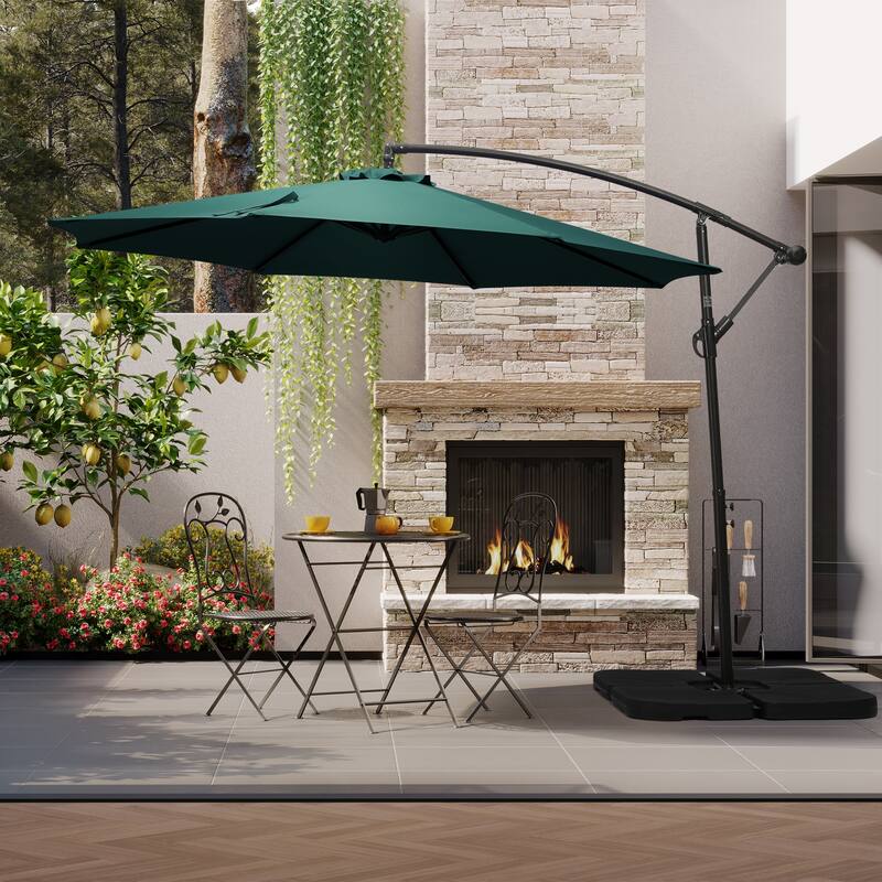 Weller 10-foot Offset Cantilever Hanging Patio Umbrella