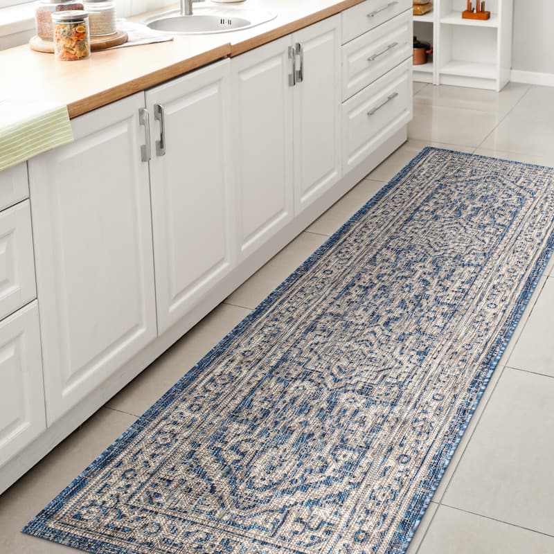 JONATHAN Y Rozetta Medallion Textured Weave Indoor/Outdoor Area Rug