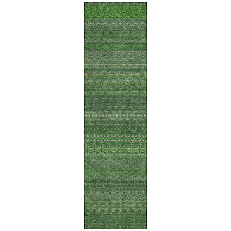 Alfisi Stripe Weather Resistant Timeless Fusion Outdoor Rug