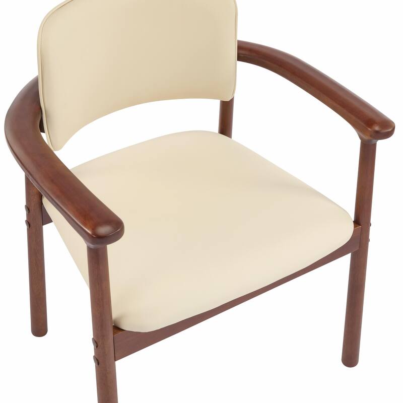 2-Pack Dining Room Chairs - Sturdy Rubber Wood, Comfortable PU Foam Seat