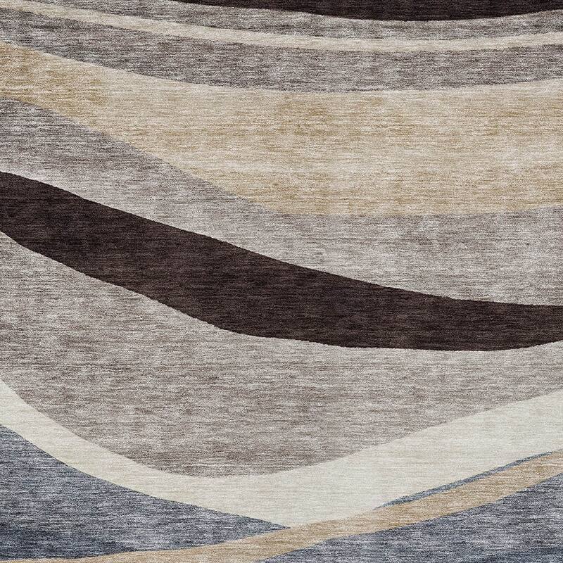 HomeRoots Abstract Transitional Rectangle Outdoor Rug