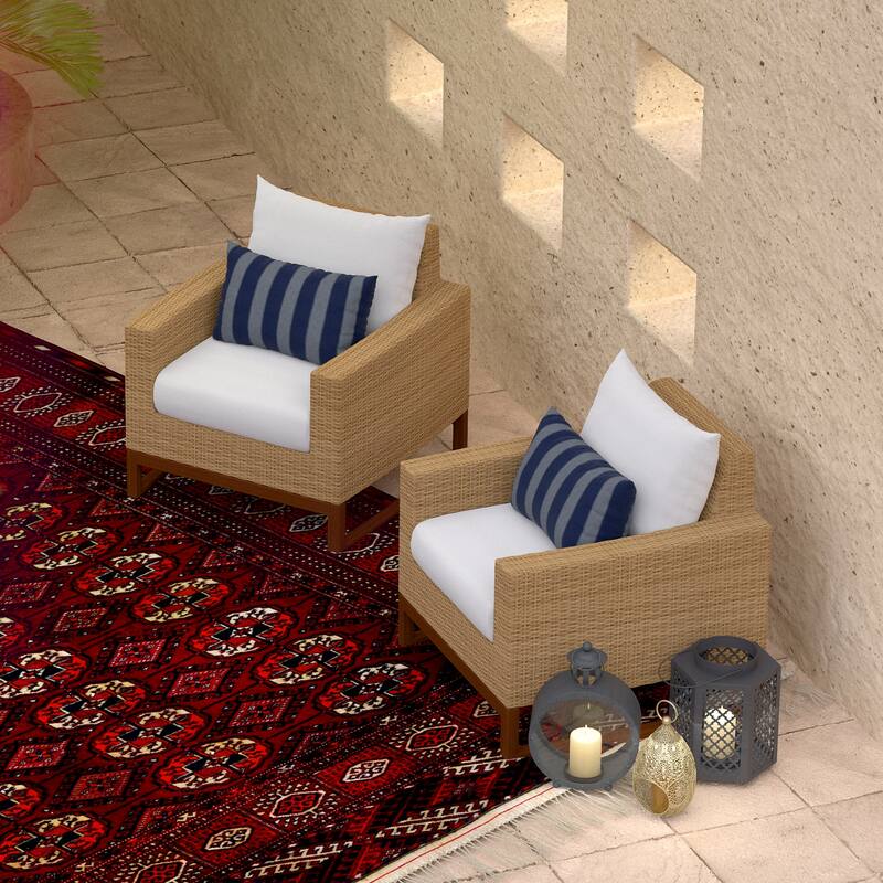 Milli 2 Piece Sunbrella Outdoor Patio Club Chairs
