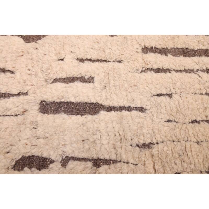 ECARPETGALLERY Hand-knotted Tangier Beige Wool Rug - 5'5 x 7'7