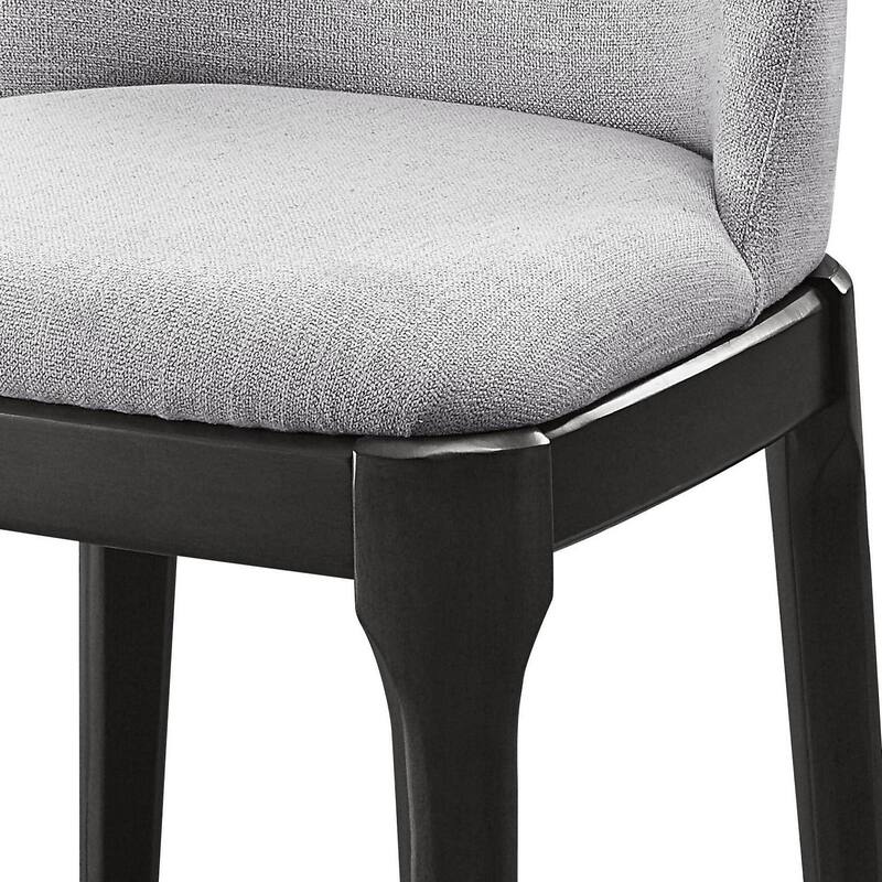 Light Grey and Grey Oak Upholstered Side Chairs (Set of 2)