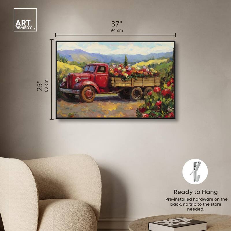 Flowers in Transit II Canvas by Art Remedy