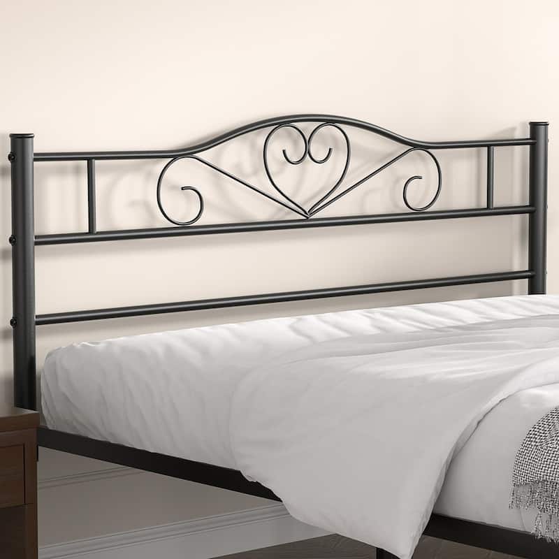 Victoria Metal Platform Bed Frames with Headboard