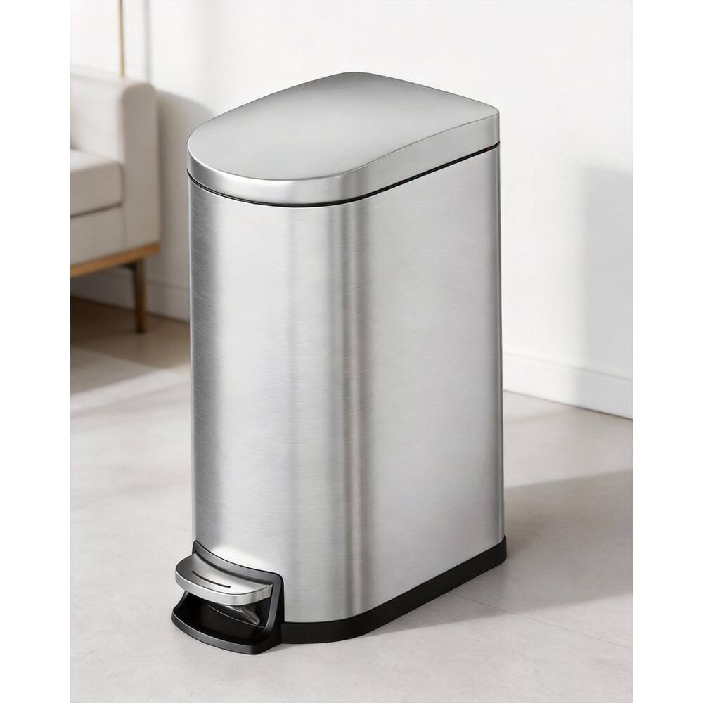 2.6 Gallon/10 Liter Slim Trash Can, with Removable Inner Bucket