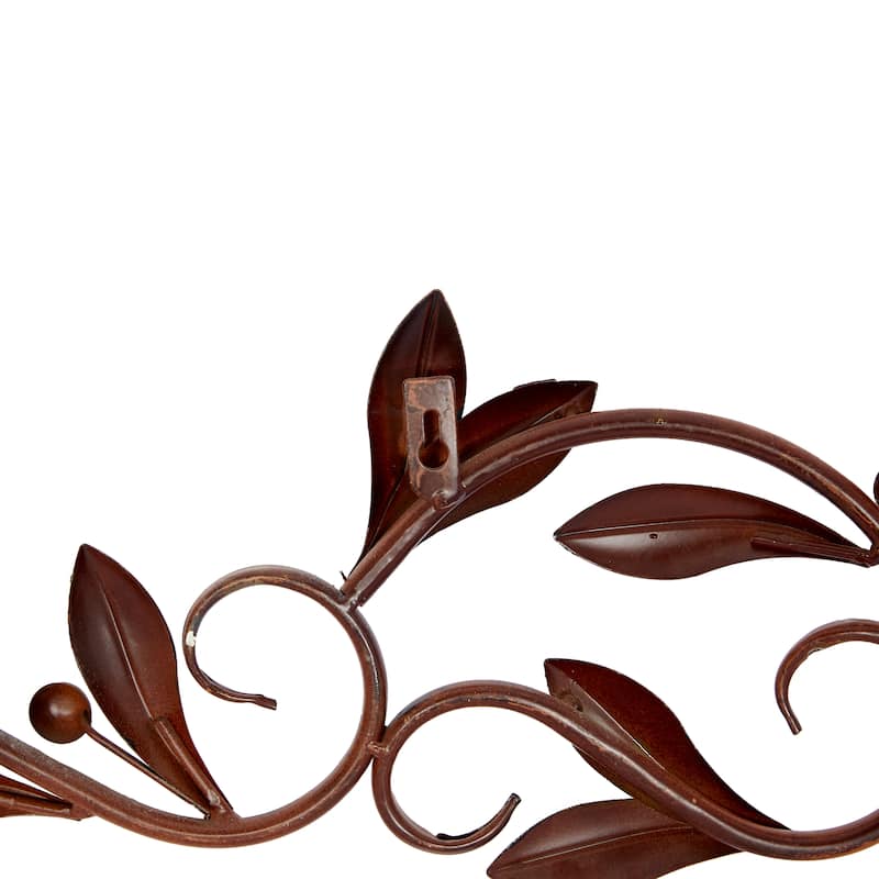 Brown Metal Leaf Wall Decor