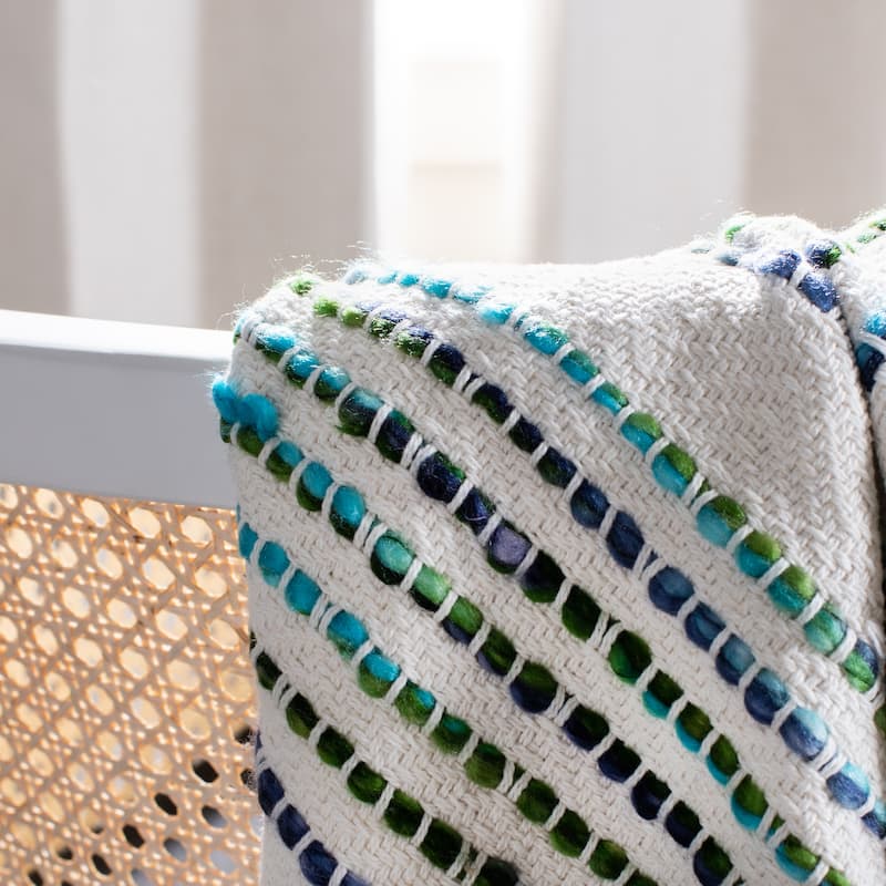 SAFAVIEH Bharti Cotton Fringe Throw Blanket