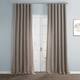 Exclusive Fabrics Italian Faux Linen Curtain (1 Panel) - 50 X 120 - Hummingbird Brown