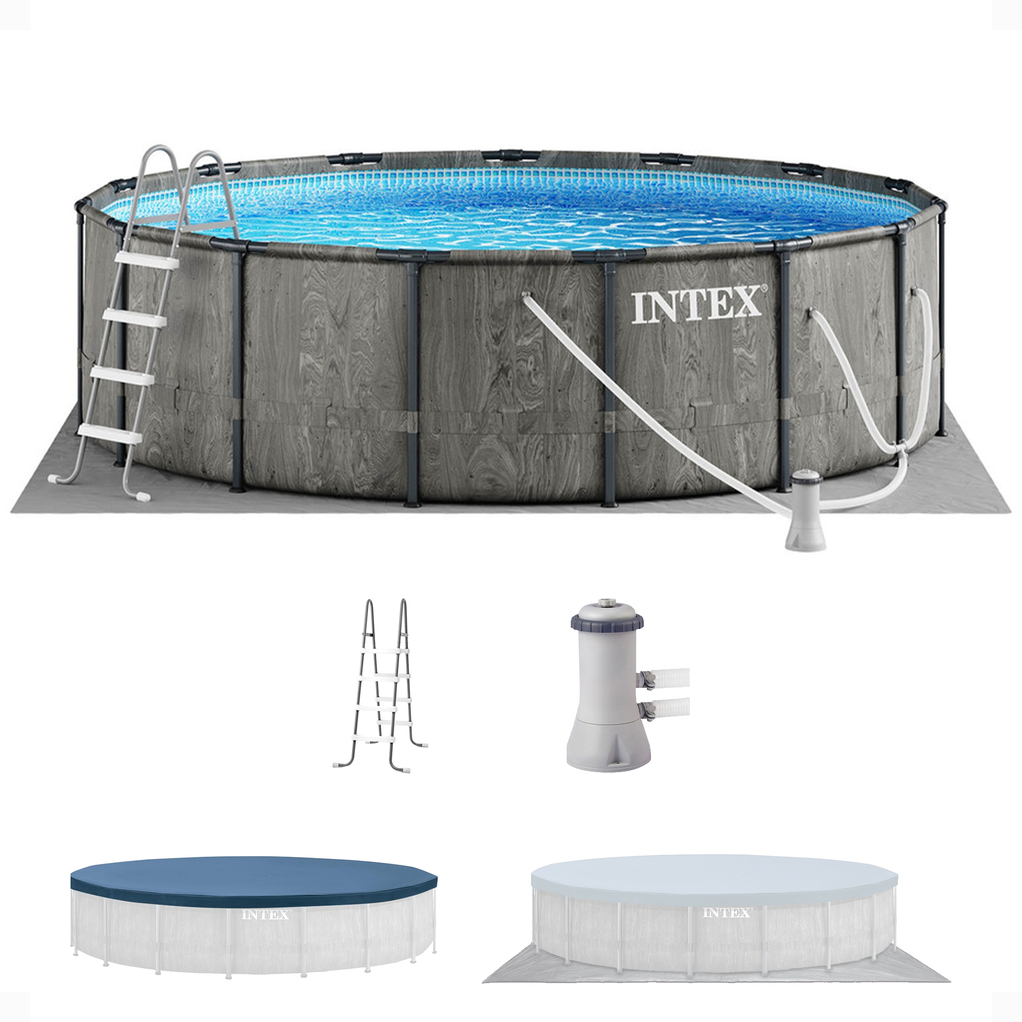 【SWIMCITY】Greywood set-up Intex Greywood Prism Frame 15'x48