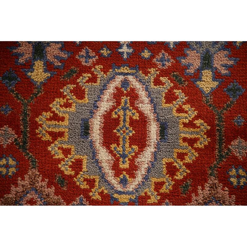 Geometric Kazak Indian Runner Rug Hand-knotted Wool Carpet - 2'8"x 10'0"