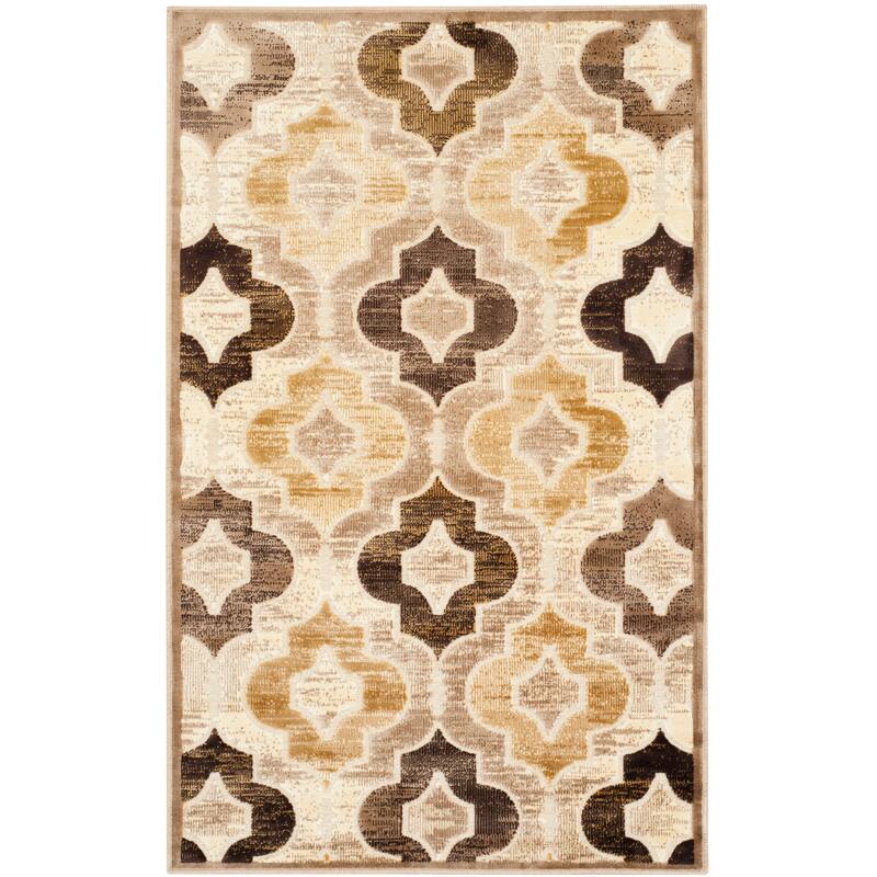 SAFAVIEH Paradise Jacomien Modern Viscose Rug - 2'7" x 4' - Taupe/Multi - Rectangle