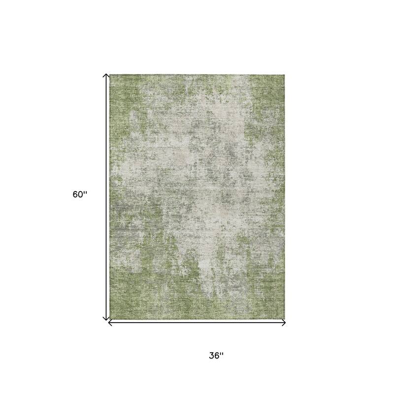 HomeRoots Abstract Transitional Rectangle Outdoor Rug