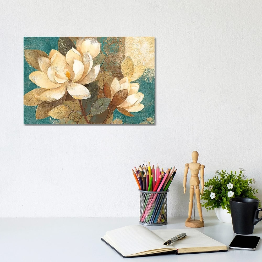 iCanvas "Turquoise Magnolias" by Albena Hristova Canvas Print