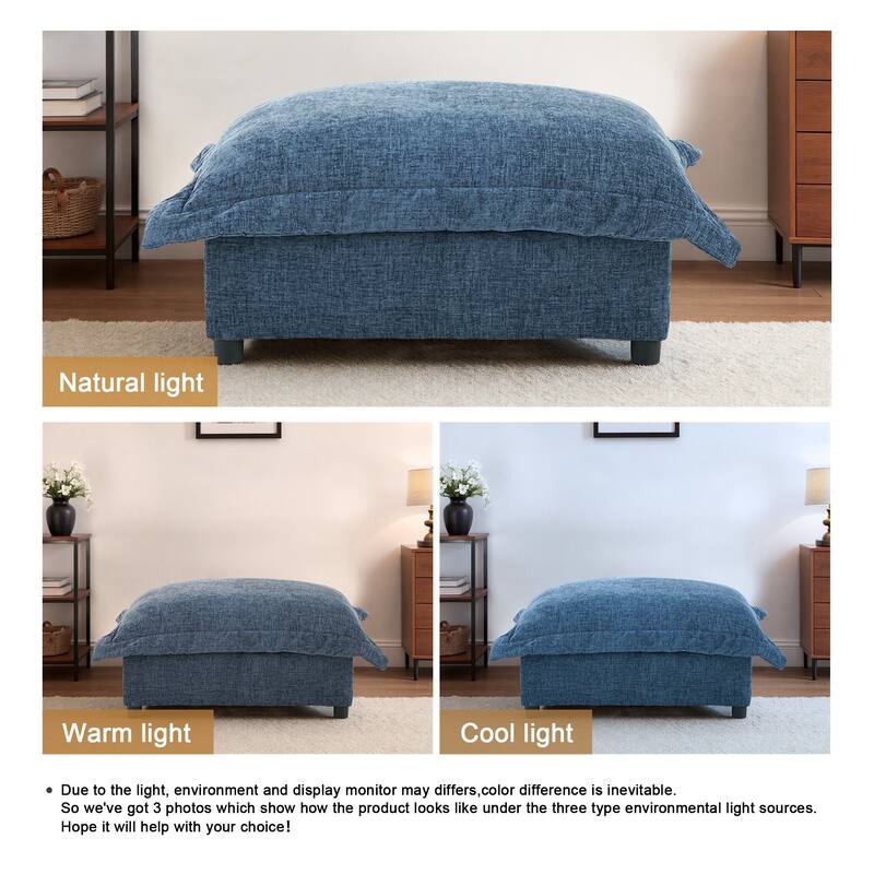 Double Layer Cushion Comfy Cloud Modular Sectional Sofa Couch Ottoman