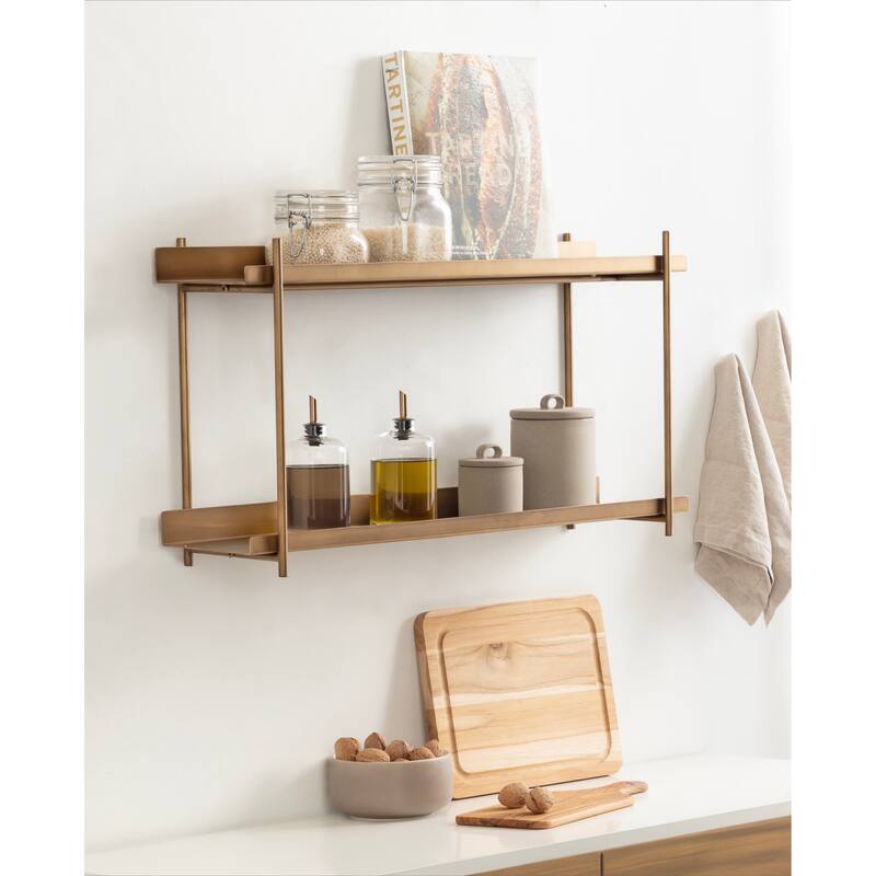 Kate and Laurel Dominic Tiered Wall Shelf