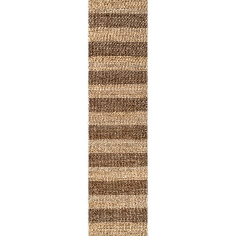 JONATHAN Y Jayden Rustic Farmhouse Woven Jute Stripe Area Rug