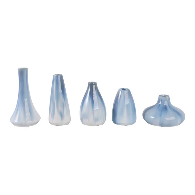 Modern Ceramic Coastal Inspired Vases with Sculptural Twisted Design