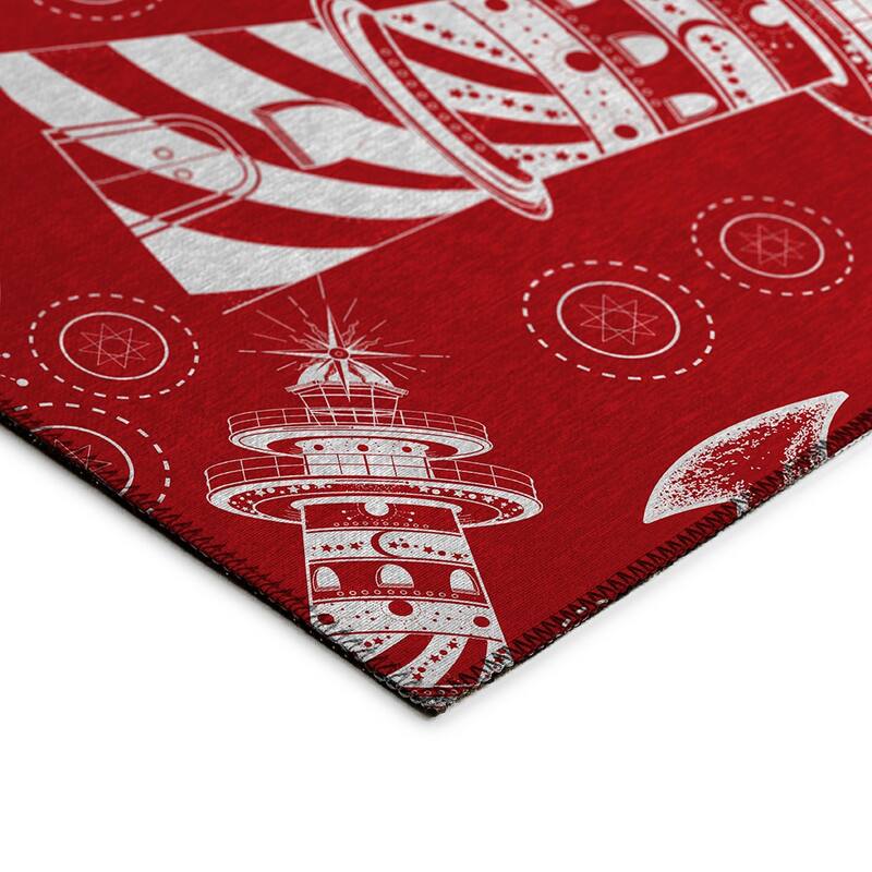 Indoor/Outdoor Harpswell Lighthouse Washable Rug