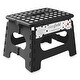 preview thumbnail 19 of 28, 9" Folding Step Stool with Handle by Casafield Black