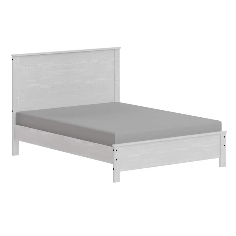Yes4wood Albany Full Bed Frame with Headboard, Solid Wood