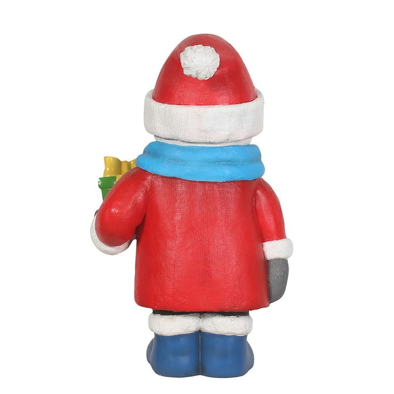 Snowman Holding Gift Commercial Christmas Outdoor Decoration - 36" - Multi