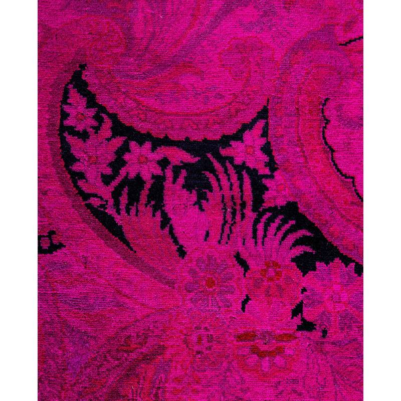 Overdyed One-of-a-Kind Hand-Knotted Area Rug - Pink - 6' 1" x 9' 0"