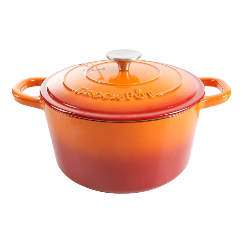 Crock Pot Artisan 5-Quart Cast Iron Dutch Oven - Orange