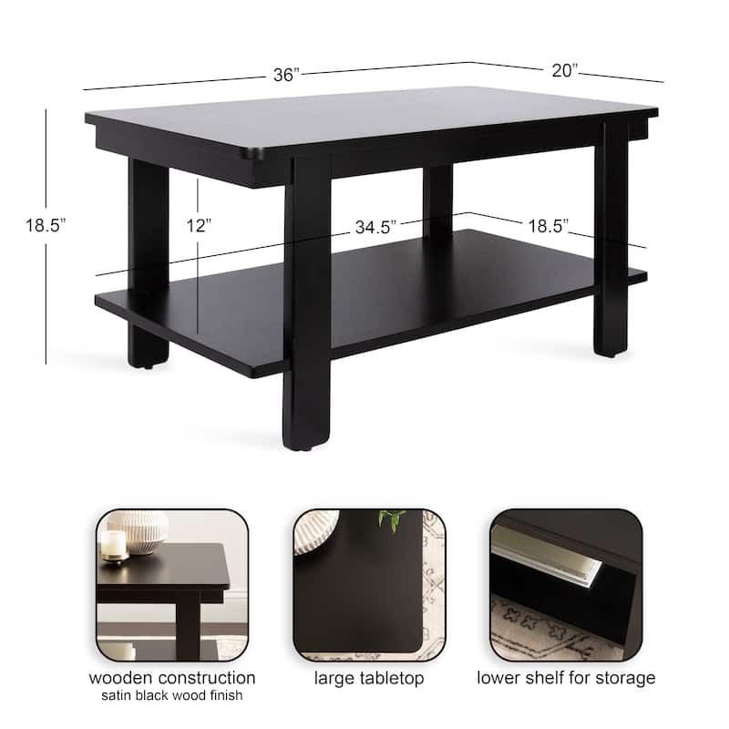 Kate and Laurel Foxford Rectangle Coffee Table